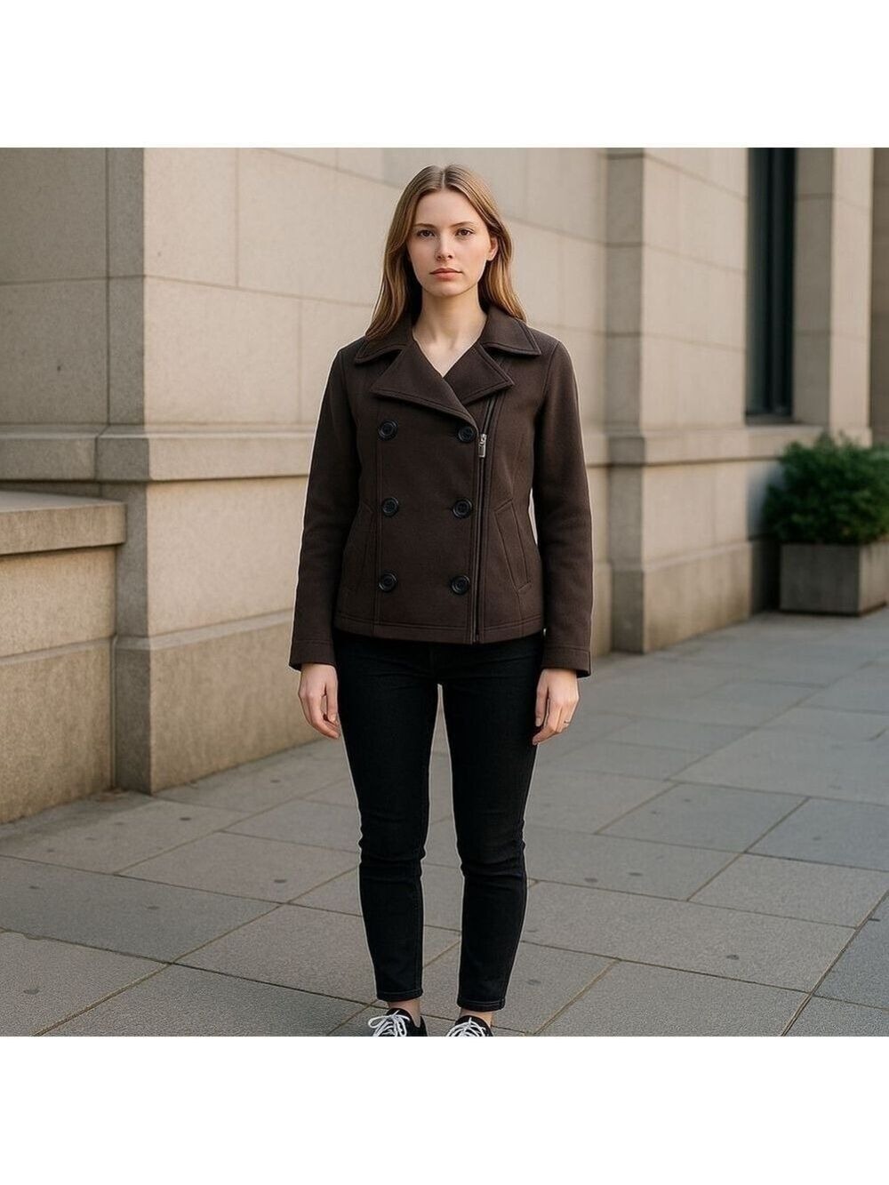 OLD NAVY Brown Medium Coat Peacoat Winter Comfy